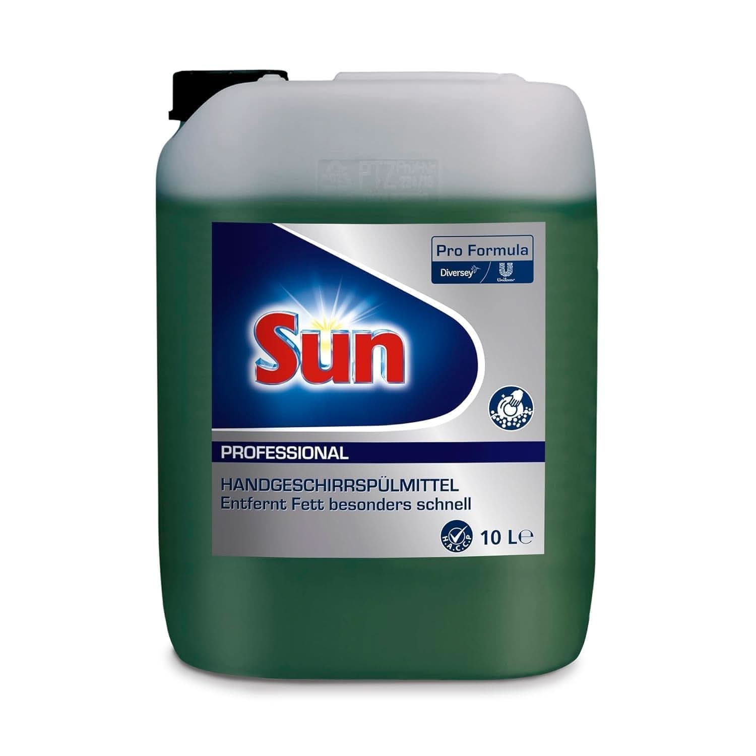 Sun Professionnel, liquide vaisselle manuel - Dégraissant très efficace, au parfum frais d'agrumes, 10 litres Détergents de Cuisine Naty Shop