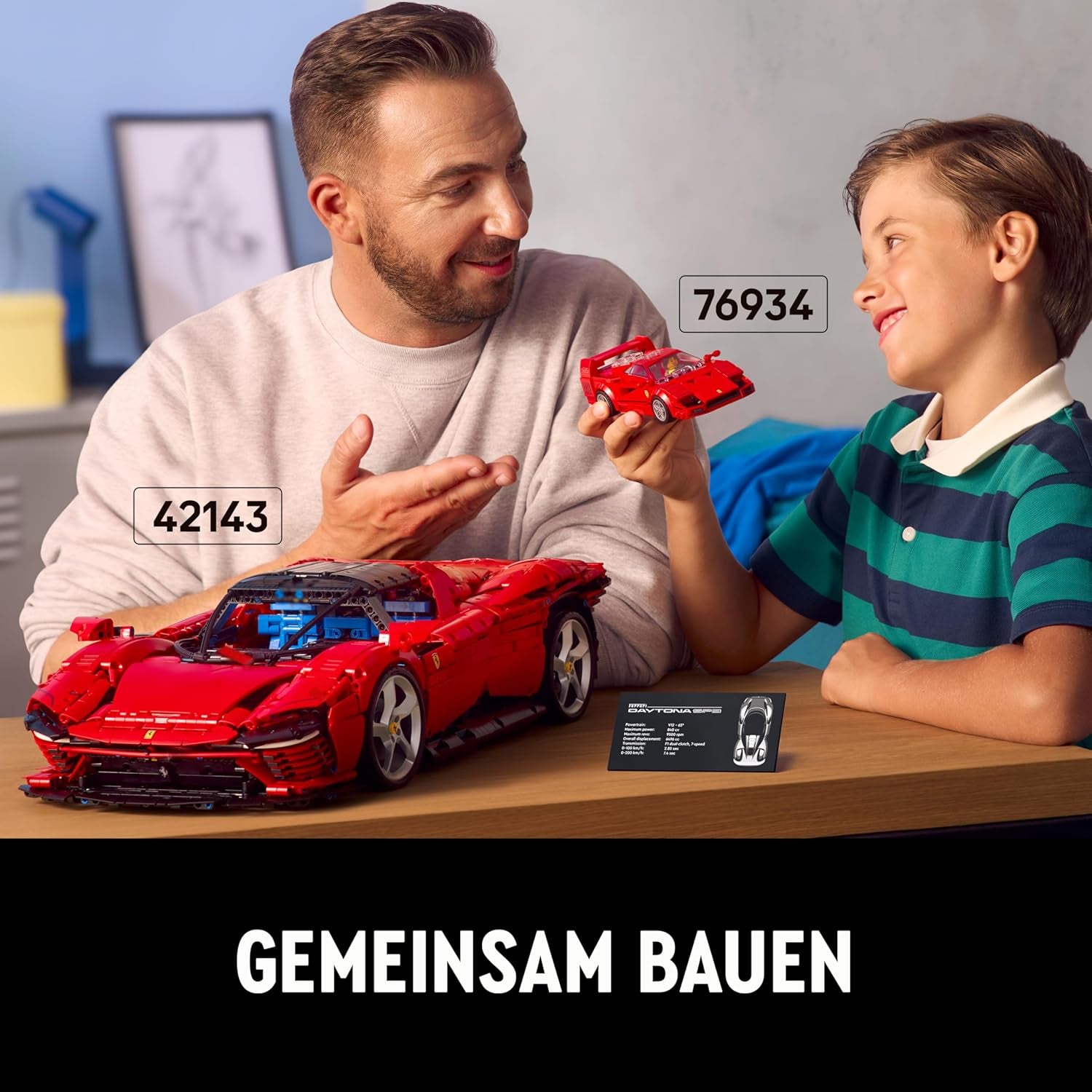 LEGO Technic Ferrari Daytona SP3 Kit de modèle à l'échelle 1:8, super voiture de sport rouge, modèle de voiture étendu, objet de collection, Ultimate Car Concept 42143 Jeux de construction Besuche an LEGO-Store