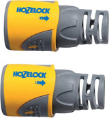 HOZELOCK - 2 Raccords de Tuyau Plus Ø 12,5 mm - 15 mm (1/2"- 5/8") Soft Touch : Raccord de tuyau étanche, antidérapant, flexible et allongé qui empêche la torsion et les gouttes [2050P0025]