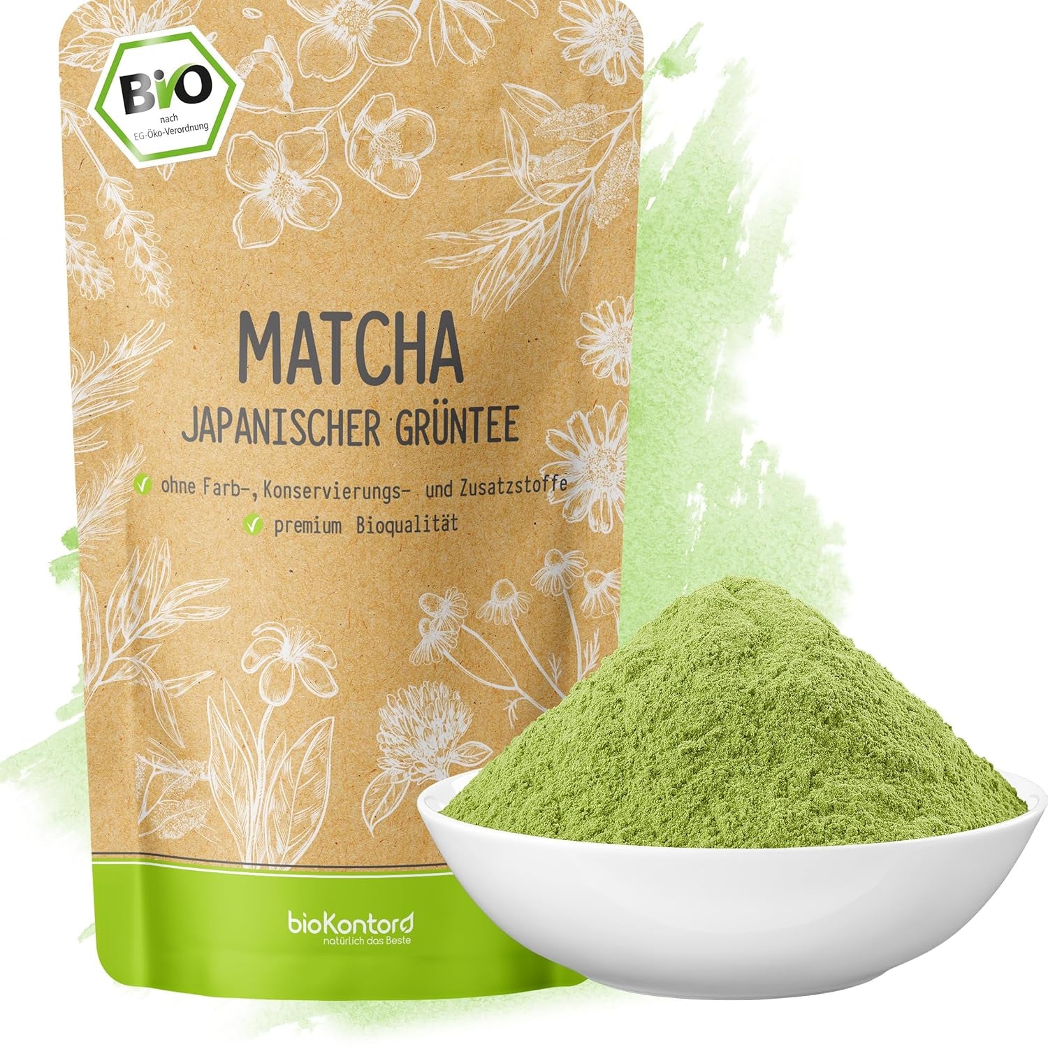 Poudre Matcha BIO 200 g I Sans additifs - 100% naturel I Thé Matcha japonais premium I Thé vert en poudre de