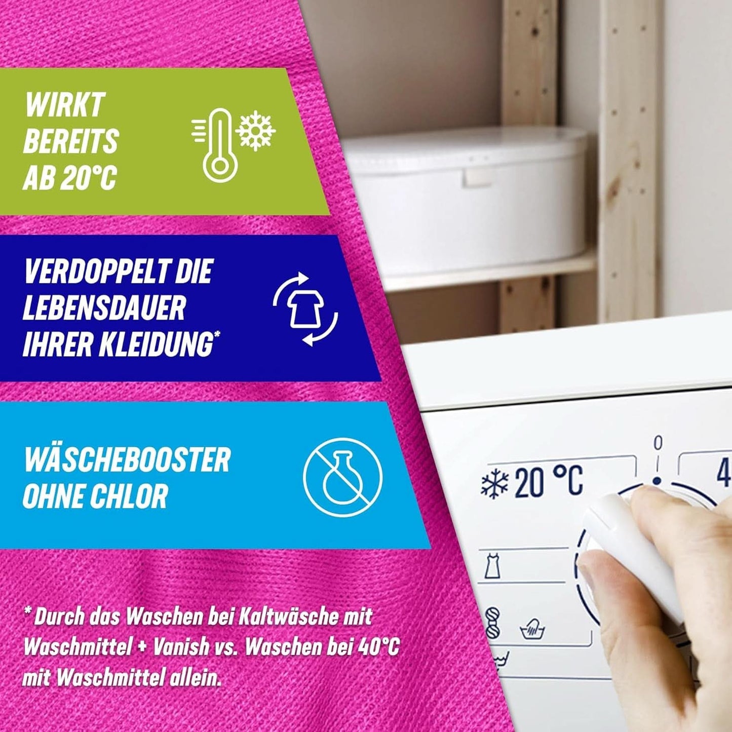 Vanish Oxi Action Powder Pink - 1,125 Kg - poudre détachante et améliorant le linge sans chlore - pour linge coloré Détergents à lessive Naty Shop