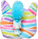 Barbie Cutie Reveal poupée et accessoires, tenue en peluche zèbre arc-en-ciel et 10 surprises changeantes de couleur, gamme Color Dream, HRK39