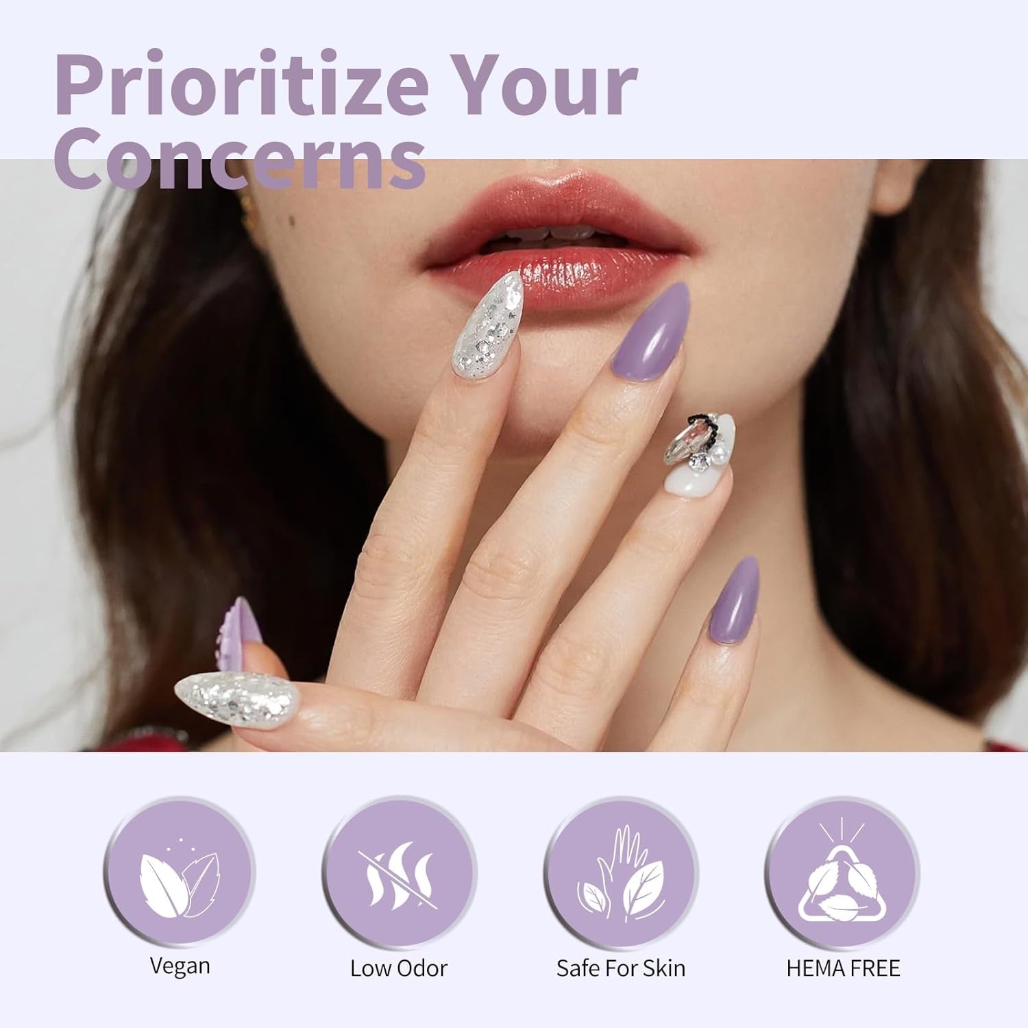 Vernis à ongles gel CANNI, semi-permanent, violet foncé, vernis à ongles, gel UV, trempage, manucure