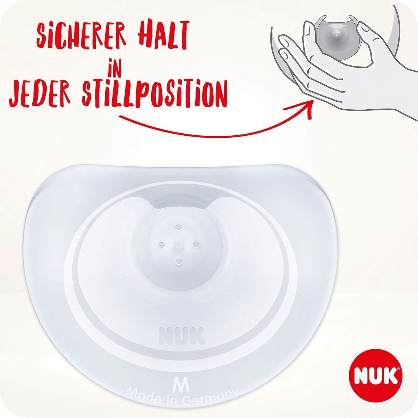 NUK Stillhütchen | Brusthütchen Zum Stillen | Schützt Vor Wunden Brustwarzen | Dünnes Silikon | Taille M (20Mm) | Y compris Schutzdose | 2 Stück Aliments pour bébés et accessoires d'allaitement Naty Shop
