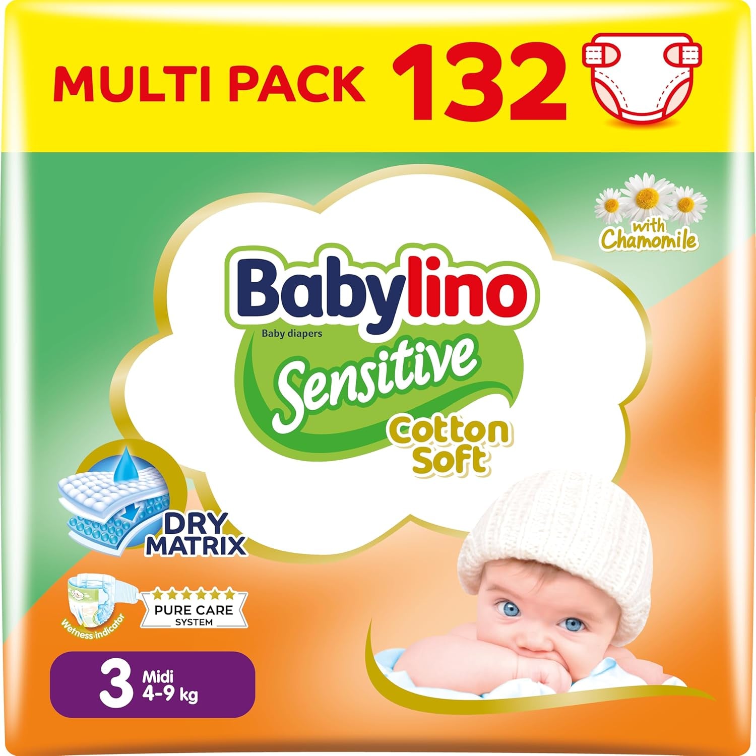 Couches bébé sensibles, taille 1, nouveau-né (2-5 kg), 26 pièces