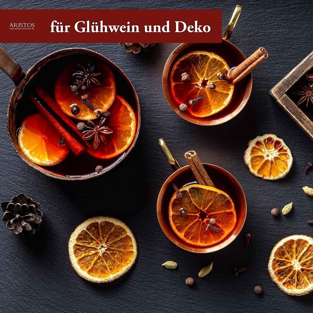 Tranches de fruits secs - tranches d'orange pour cocktails et thé froid, thé, vin chaud ou jus de fruits et punch pour enfants Produits déshydratés Naty Shop