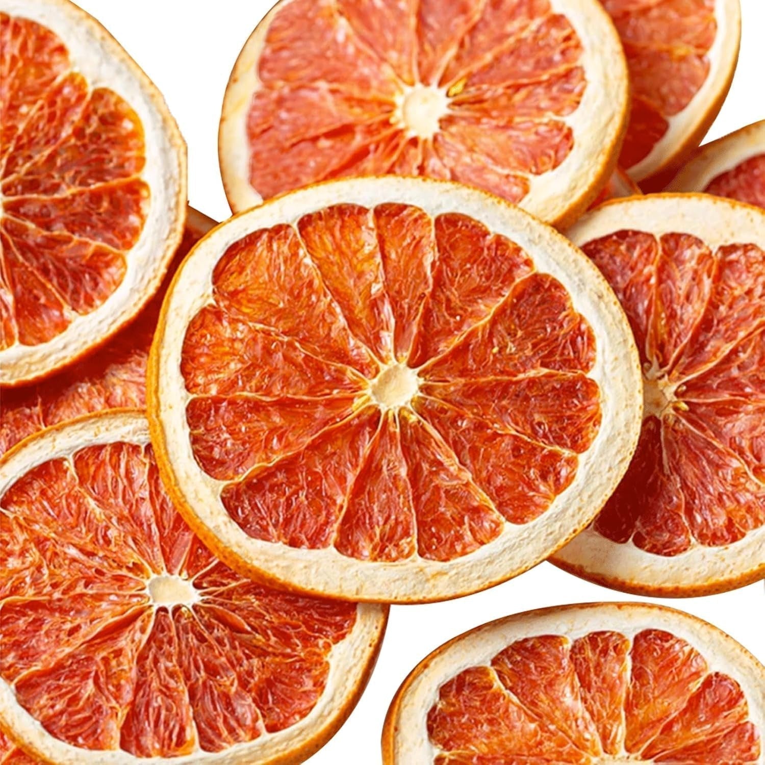 Tranches de pamplemousse séchées, pamplemousse déshydraté, remplissage de vase, décorations de Noël, tranches de pamplemousse rouge, tranches de fruits secs pour le thé, sans sucre ajouté (100 g (1 paquet)) Naty Shop Produits déshydratés
