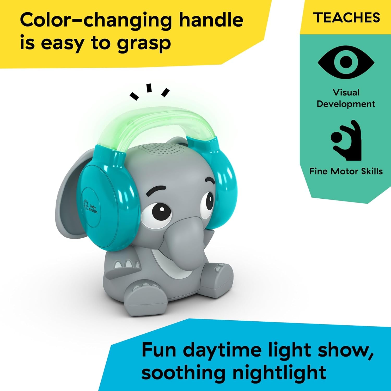 Machine à son Bluetooth Baby Einstein Earl l'éléphant, système musical + veilleuse, jouets bébé à tout-petit Bebe Naty Shop