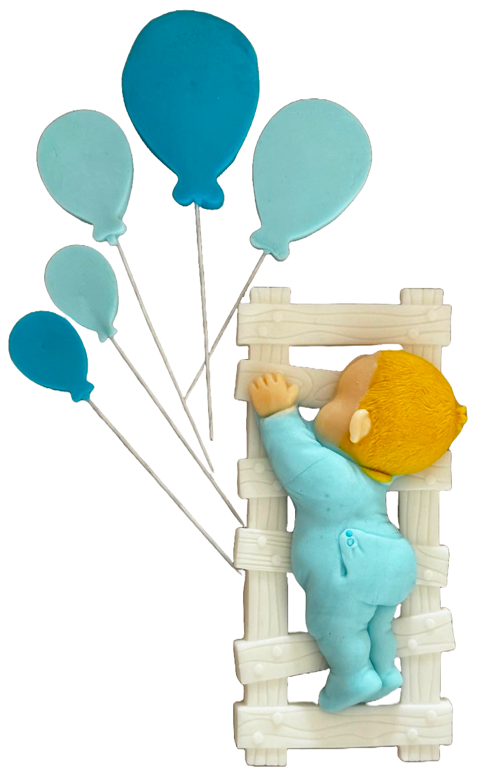 Lot de 6 décorations comestibles en sucre, Fericire Décorations en Pâte à Sucre Naty Shop