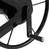Enrouleur de tuyau Relaxdays, enrouleur de tuyau avec manivelle, pour tuyau de 60 m, acier, HxLxP : 41,5 x 54 x 45 cm, noir