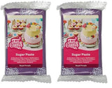 Fondant roulé FunCakes Royal Purple : facile à utiliser, lisse, flexible, doux et malléable, parfait pour décorer les gâteaux. Naty Shop Pâte à Sucre Royal Purple 250G (Pack de 2)