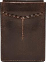 Fossil Hommes Derrick Cuir RFID Blocage Magnétique Porte-Cartes Walletderrick Portefeuille Hommes Portefeuille Naty Shop Derrick Marron Foncé
