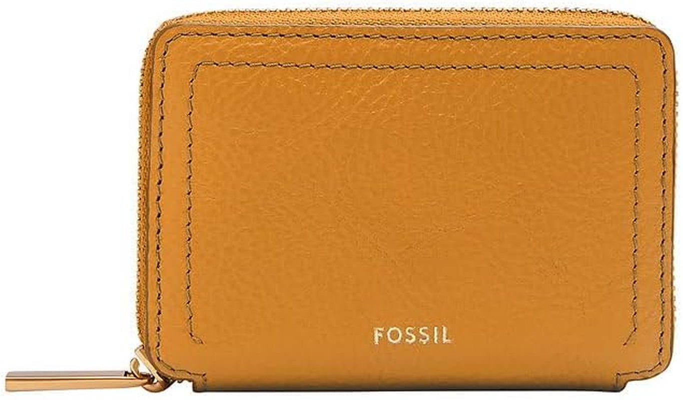 Fossil Logan LiteHide™ Porte-cartes en cuir avec fermeture éclair pour femme, SL10045763 Portefeuille Femme Naty Shop Default Title