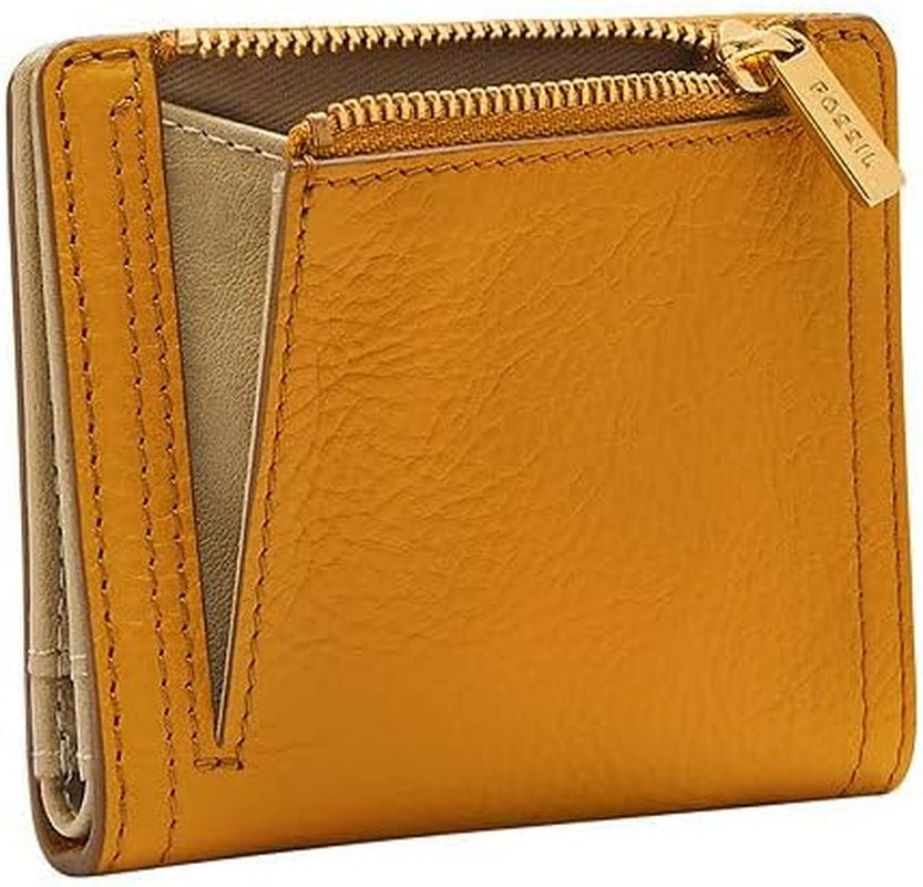 Portefeuille à deux volets en cuir jaune Logan pour femme Fossil, SL7829763 Portefeuille pour femme Naty Shop