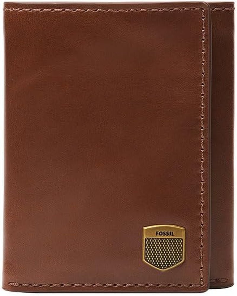 Fossil Hayes Card Case Bifold Portefeuille Homme Naty Shop Marron