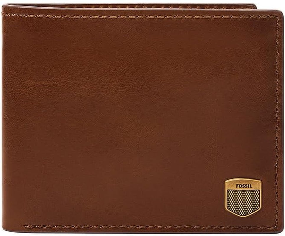 Fossil Men's Hayes Card Case Bifold Wallet Men Naty Shop Peanut Brown
