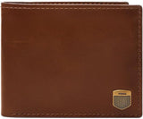 Fossil Men's Hayes Card Case Bifold Wallet Men Naty Shop Peanut Brown