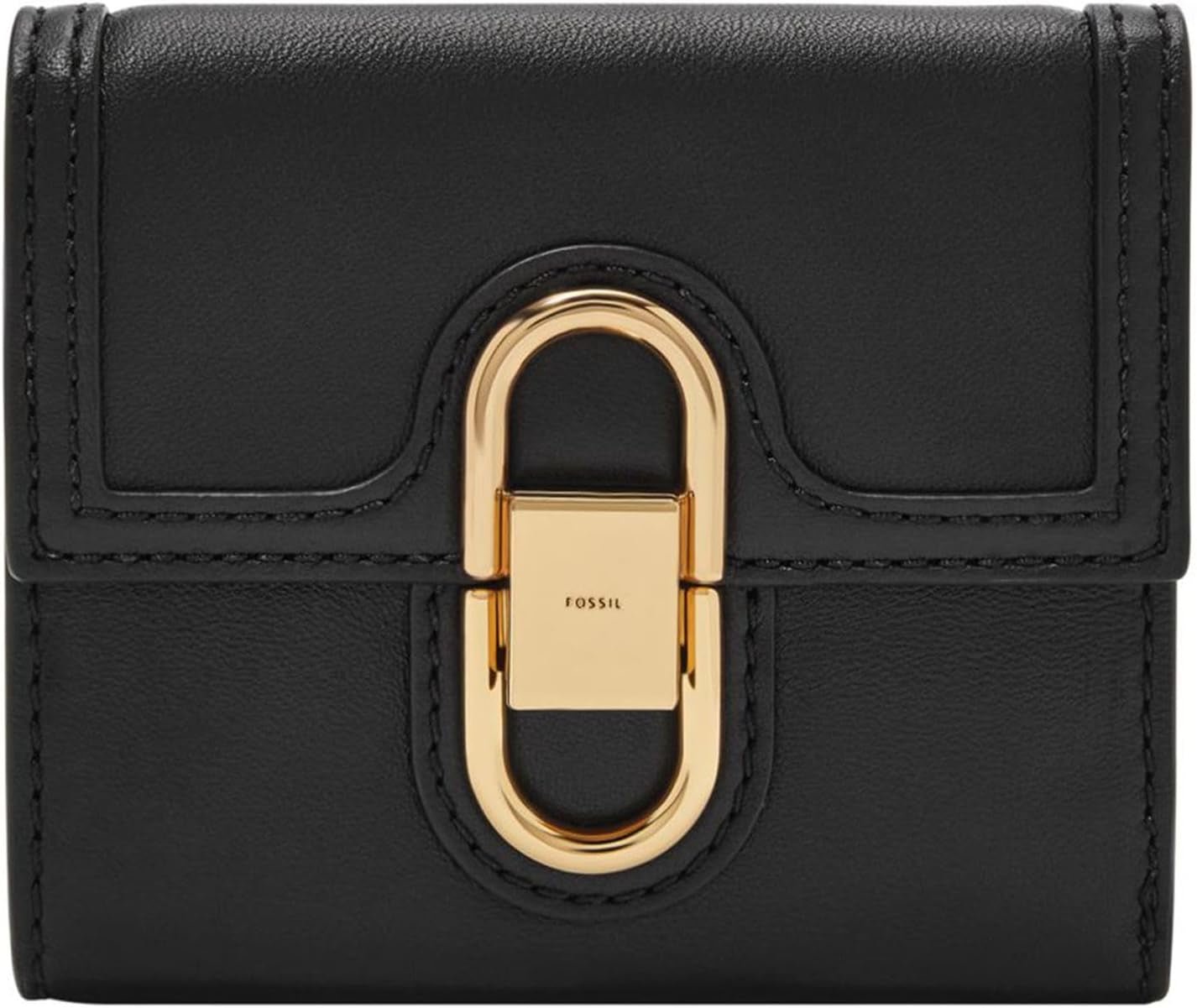 Fossil Avondale Leather Trifold SL8292216 Naty Shop Portefeuille pour femme Noir 10,8 cm L X 1,3 cm L X 10,2 cm H