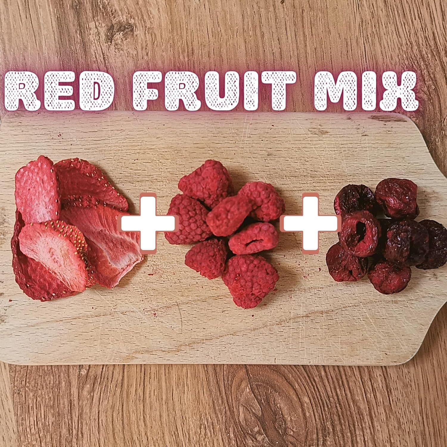 Mélange de fruits rouges lyophilisés | XL 300g Fraises lyophilisées Framboises Cerises aigres Mélange de fruits secs | Fruits lyophilisés Fraise Framboise Cerise Aigre | ZingyZoo Produits déshydratés Naty Shop