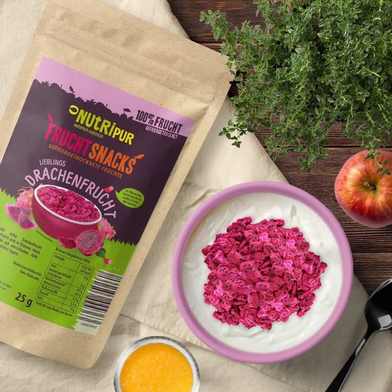 Fruit du dragon lyophilisé : 100g de fruit du dragon séché - 100% fruit, plein de saveur - fruit lyophilisé, sans sucre ajouté Produits déshydratés Ma boutique