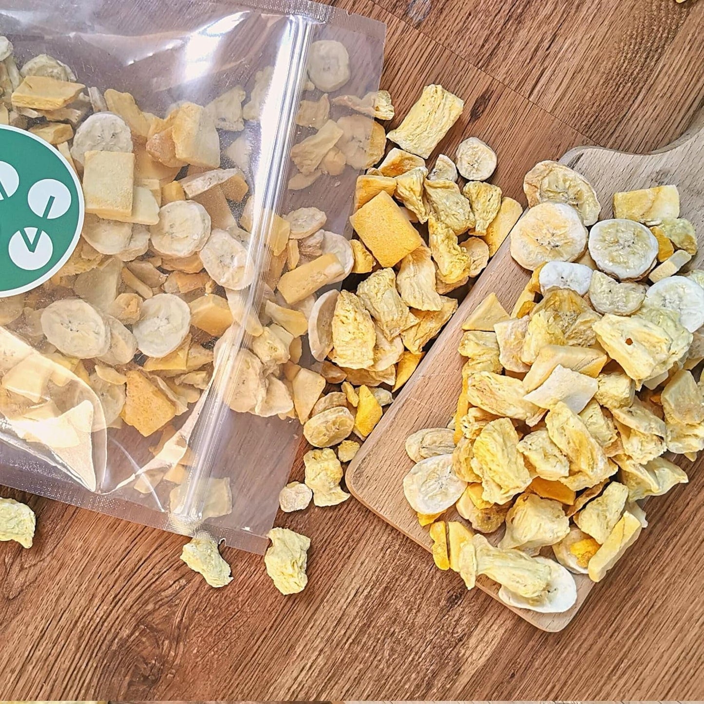 Fruits lyophilisés Mélange de fruits tropicaux | XL 350g Ananas Mangue Banane Lyophilisé Mélange de fruits lyophilisés | Fruits lyophilisés Ananas Banane Mangue Mélange de fruits secs | ZingyZoo Produits déshydratés Naty Shop