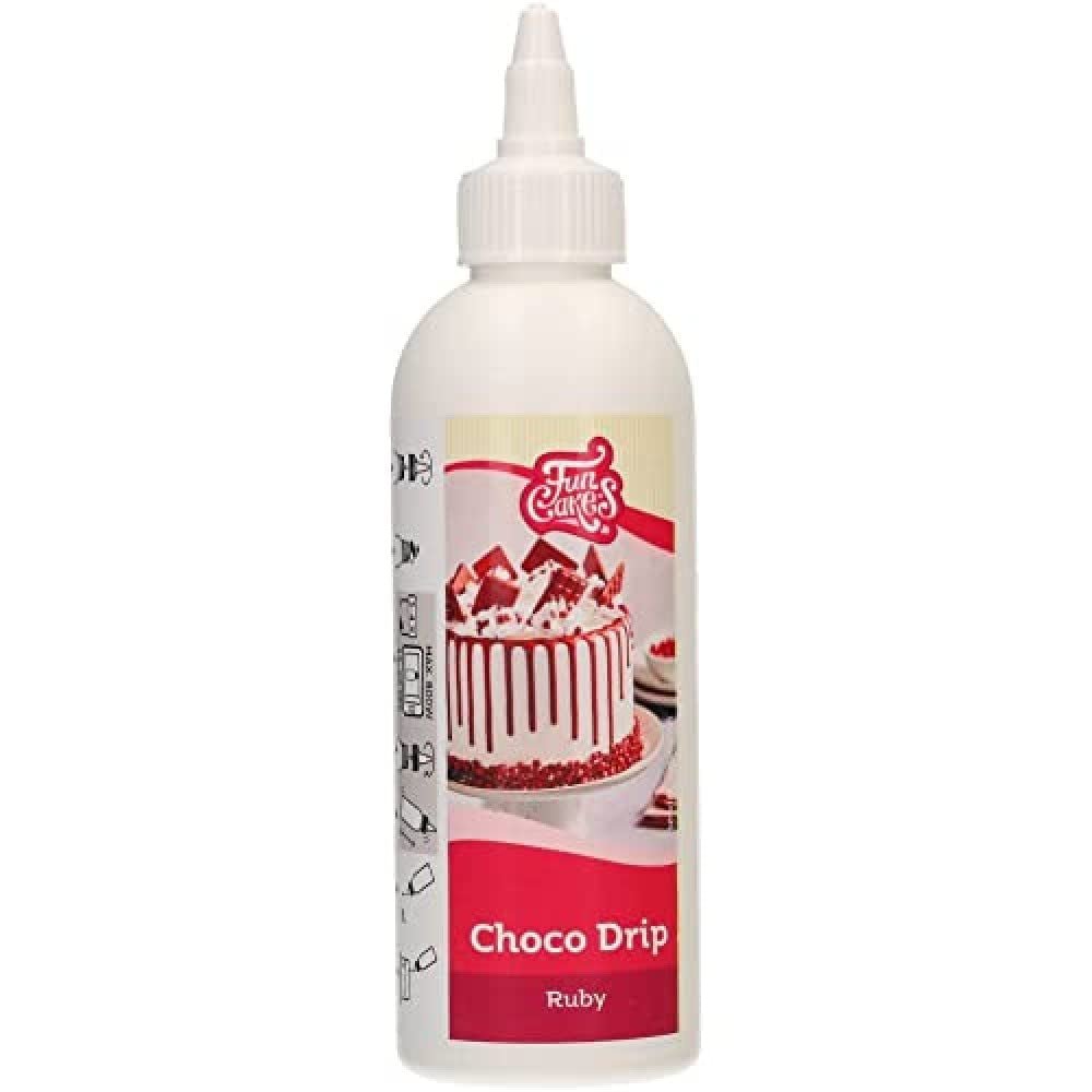 FunCakes Choco Drip Chocolate : Saveur délicieuse, Facile à utiliser, Parfait pour les drip cakes, Saveur chocolat drip. Emballage refermable 180 g. Pâte à sucre Naty Shop Défaut Titre