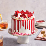 FunCakes Choco Drip Red : Saveur délicieuse, Facile à utiliser, Parfait pour les drip cakes, Saveur chocolat drip. Emballage refermable 180 g. Pâte à sucre Naty Shop