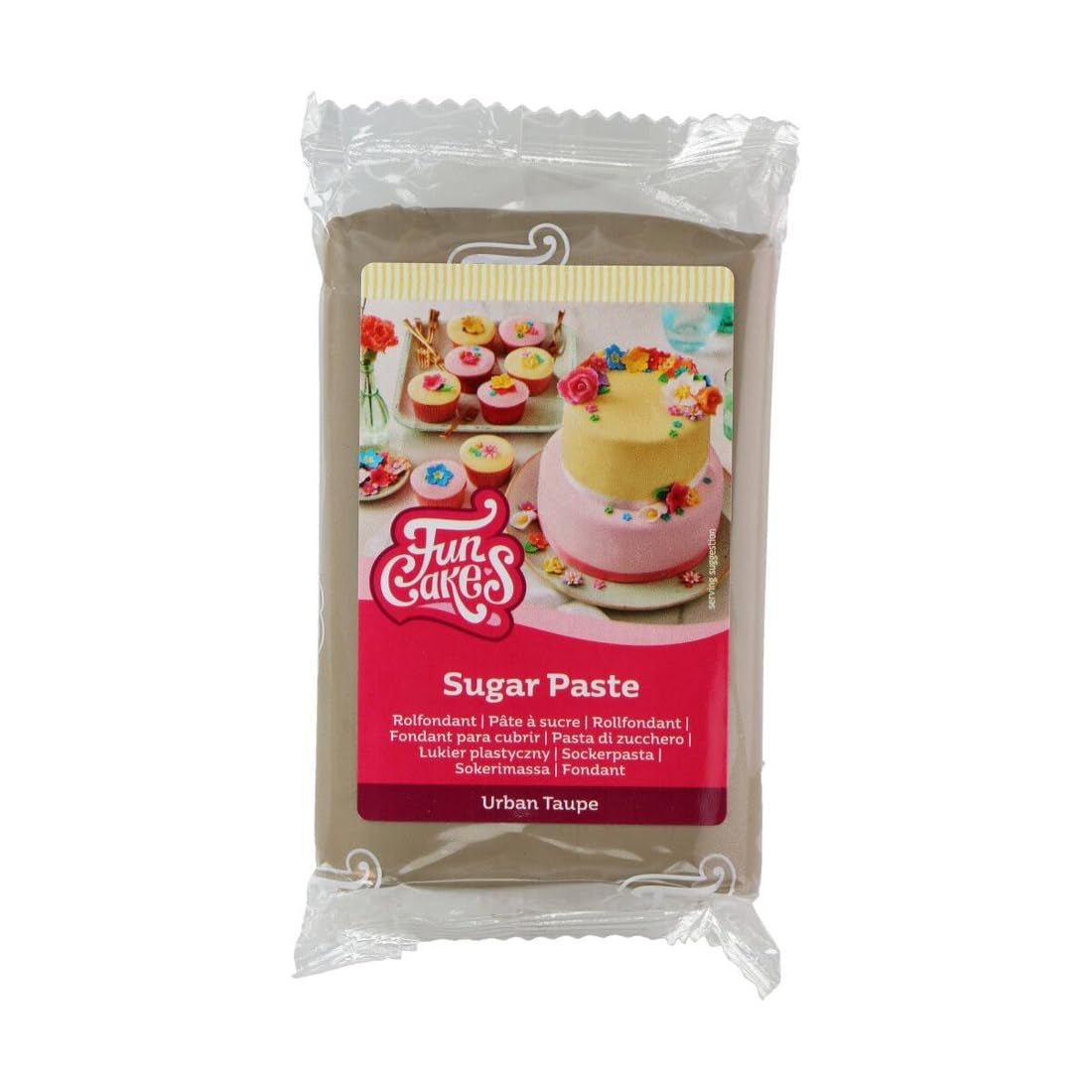 Fondant laminé FunCakes Urban Taupe, facile à utiliser, lisse, flexible, doux et flexible, parfait pour la décoration de gâteaux, Halal, casher et sans gluten, paquet de 250 g 1 Naty Shop Pâte à sucre Titre par défaut
