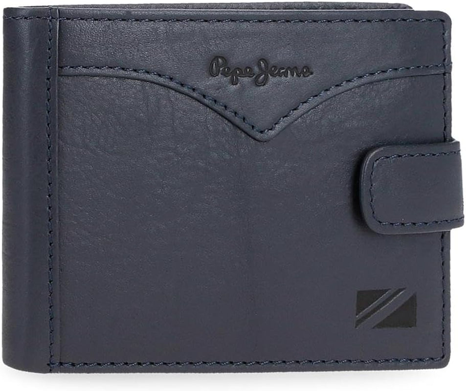 Pepe Jeans Jacket Portefeuille à fermeture à clic horizontal Taille unique Portefeuille pour homme Naty Shop Bleu