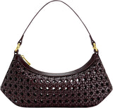 Sac bandoulière pour femme JW PEI Lily Bags Women Naty Shop Faux tissu en bambou Rouge vin profond