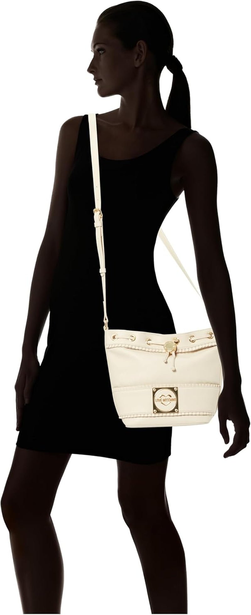 Love Moschino Sac à bandoulière pour femme, Sac à bandoulière ivoire, Sacs pour femme ivoire Naty Shop