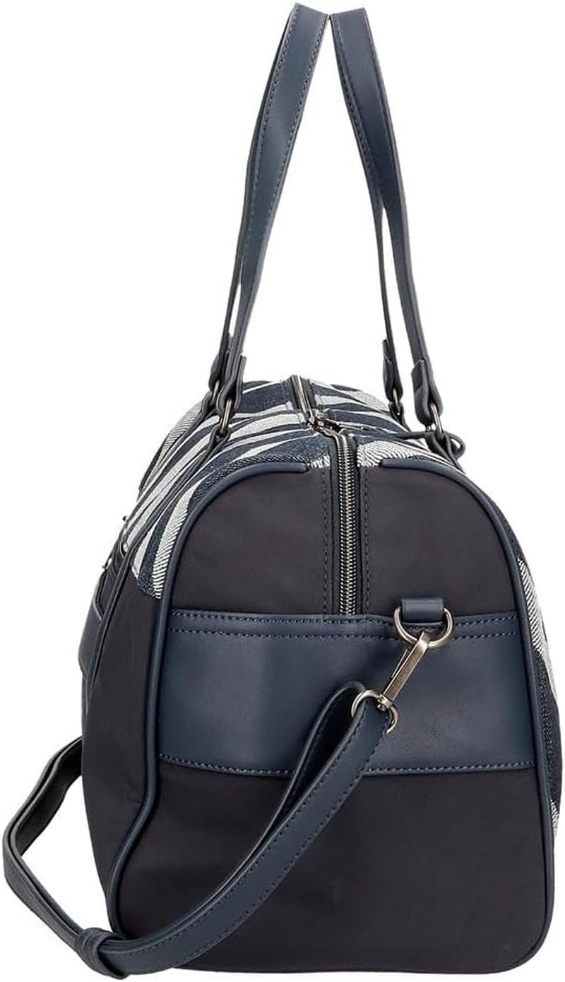 Pepe Jeans Celine Sac de voyage, Bleu, 40 x 25 x 20 cm, Polyester, avec détails en simili cuir, 20 L, by Joumma Bags, Bleu, Sac de voyage Bagages et équipement de voyage Naty Shop