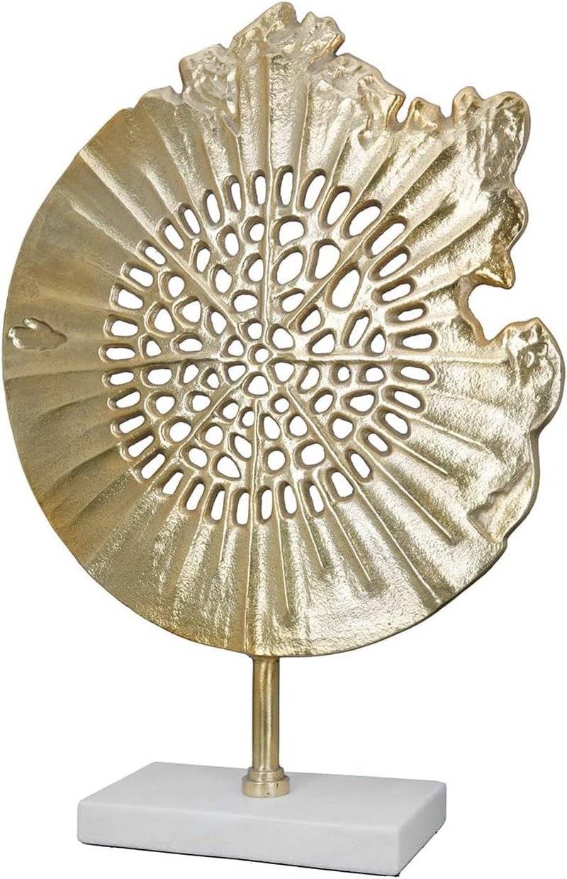 GILDE Deko große Figur Skulptur XXL - sculpture décorative argentée en aluminium couleur : argent - décoration de salon cadeau d'anniversaire hauteur 114 cm Statuettes et sculptures Naty Shop Gold Hauteur 51 cm