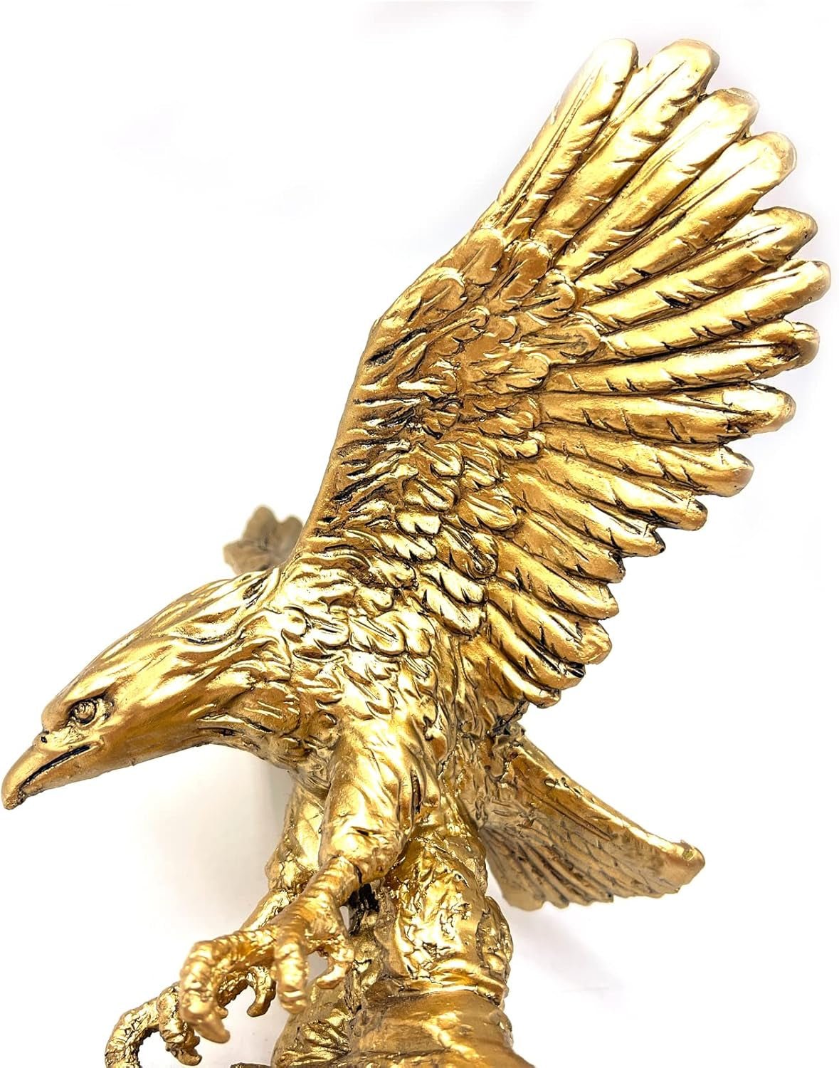 Statue d'ornements en résine d'aigle royal, sculpture d'aigle royal moderne, décoration de bureau à domicile, décoration de bureau (doré 1) Statuettes et sculptures Naty Shop
