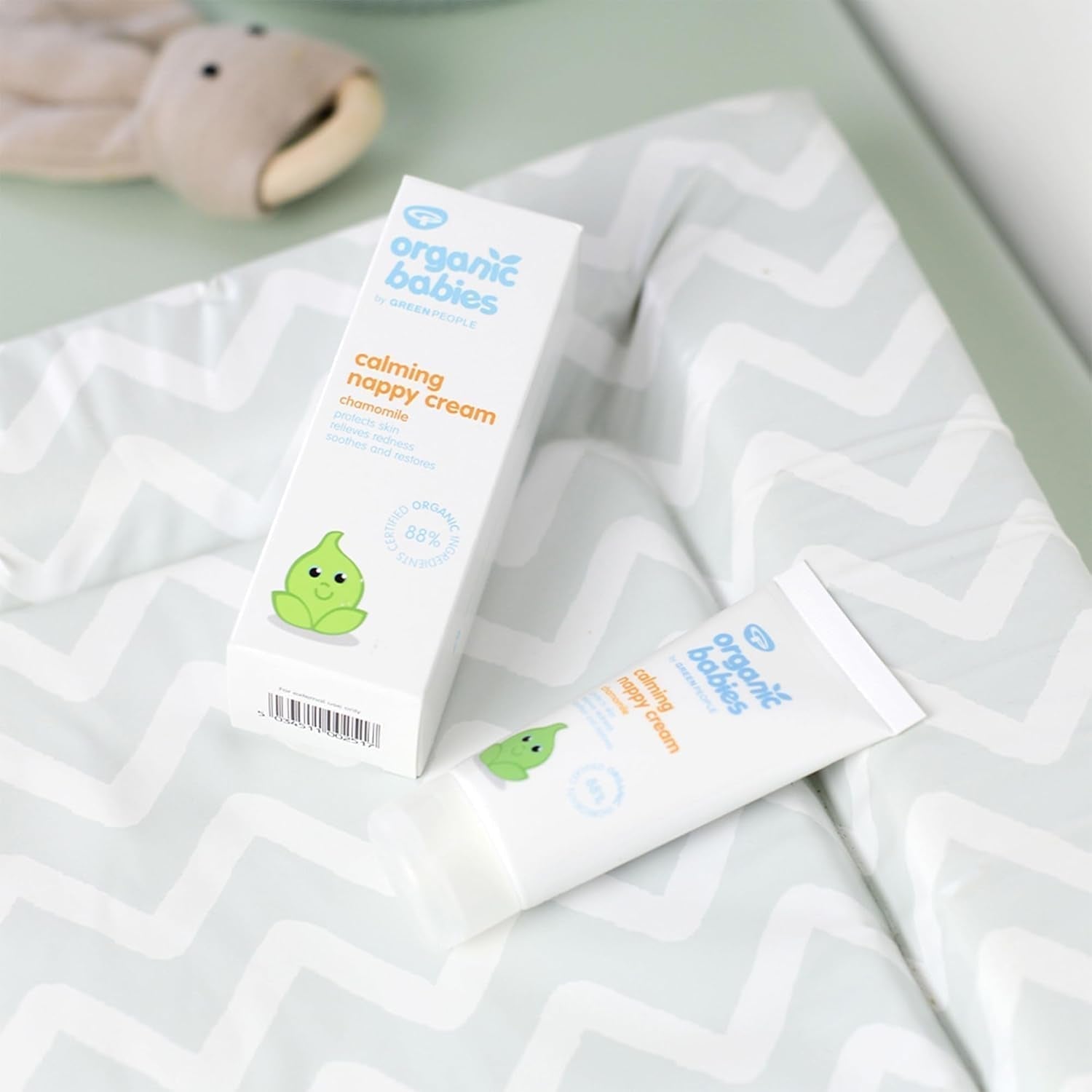 Green People - Crème apaisante pour couches pour bébé - Oxyde de zinc naturel et biologique - Respectueux de l'eczéma - Sans parabène, 50 ml Enfants - Bain et soins de la peau Naty Shop