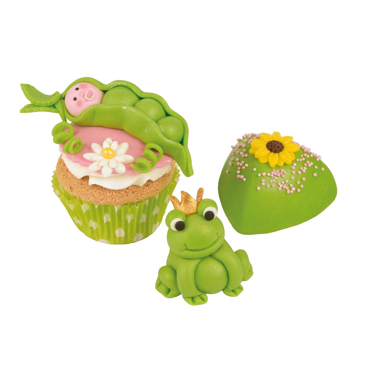 Günthart BackDecor 250 fondant vert, 100 % végétalien, sans huile de palme, indéchirable pour recouvrir les gâteaux et pâtisseries, adapté au modelage, 1 paquet (1 x 250 g) Naty Shop Sugarpaste