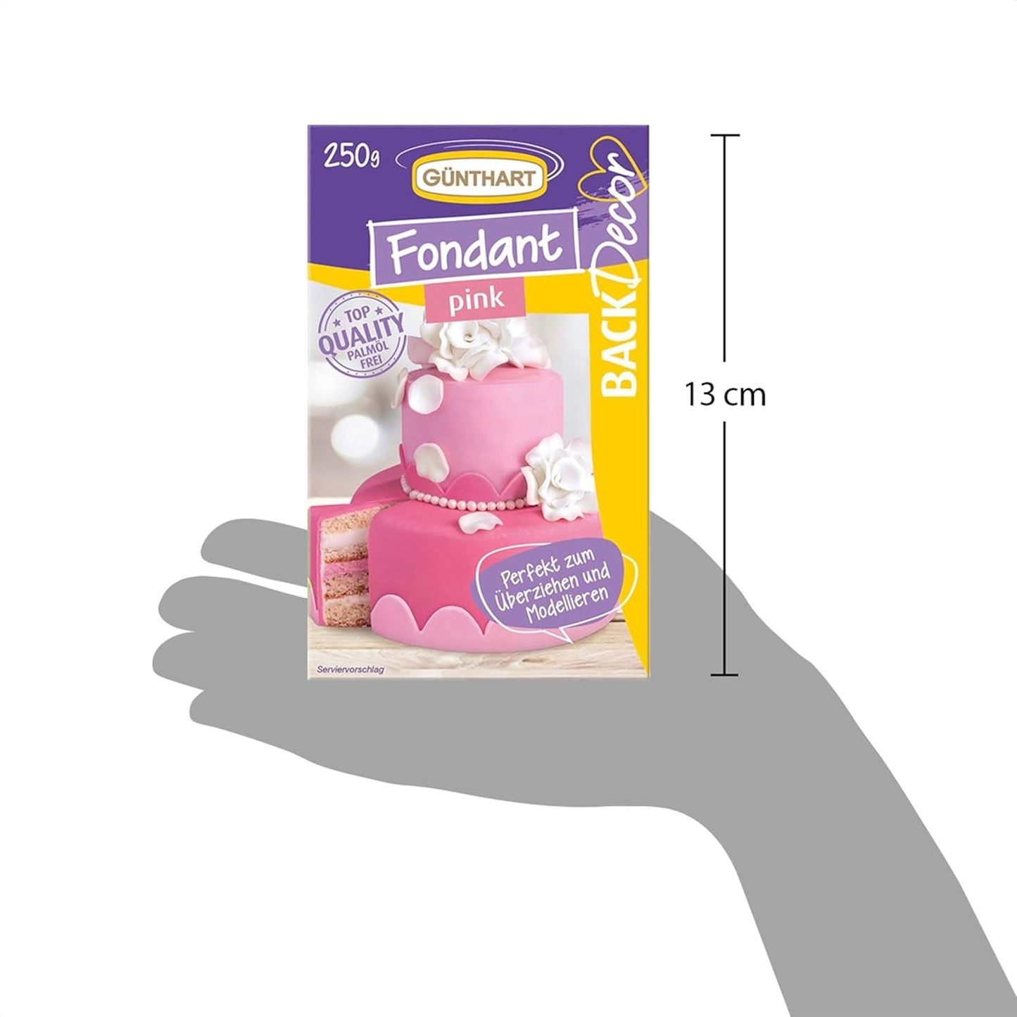 Günthart BackDecor fondant rose | qualité supérieure | prêt à l'emploi | sans huile de palme | résistant aux déchirures | pour enrober gâteaux et pâtisseries | adapté à la modélisation | paquet de 2 (1 x 250 g) pâte à sucre Naty Shop