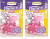 Günthart BackDecor fondant rose | qualité supérieure | prêt à l'emploi | sans huile de palme | résistant aux déchirures | pour enrober gâteaux et pâtisseries | adapté à la modélisation | pack de 2 (1 x 250 g) Naty Shop Pâte à Sucre Rose 250 G (pack de 2)