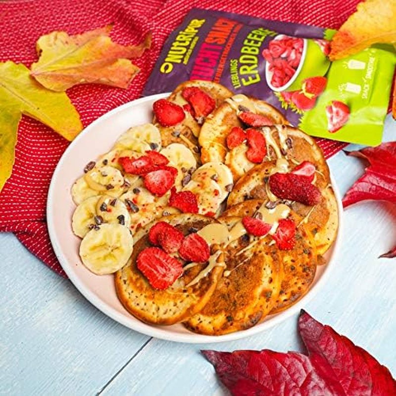Snacks aux fruits bio pour enfants : 6x15g Fraises lyophilisées bio - Fruits lyophilisés - Fruits secs - Petits coquins de NutriPur Produits déshydratés Naty Shop