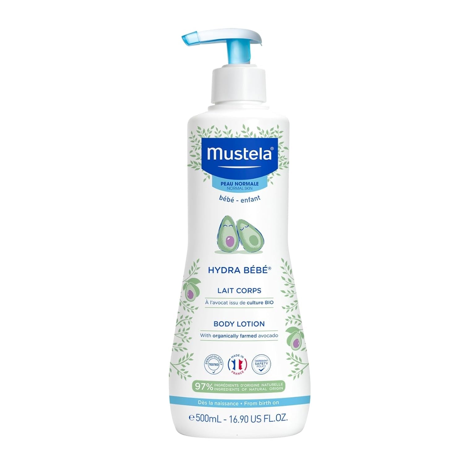Hydra Bébé - Lait corporel pour peau sensible de bébé, 500 ml Enfants - Bain et Soin Naty Shop 500 Ml (1 paquet) non autorisé