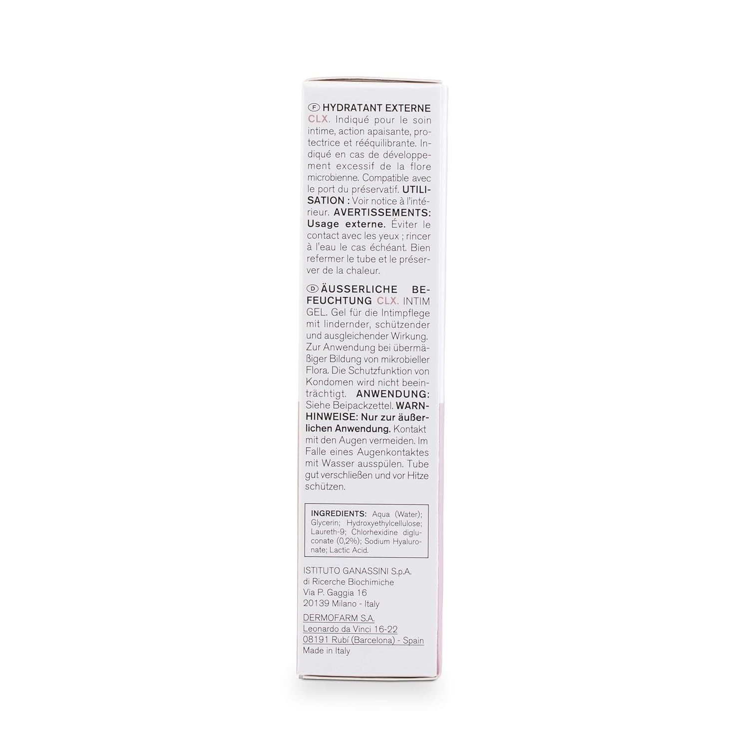 Lab - Crème hydratante externe CLX, Crème hydratante zones intimes externes, Chlorhexidine et aloe vera, Hypoallergénique, Sans Paraben, Testée dermatologiquement et gynécologiquement - 30 ml Enfants - Bains et Soin Naty Shop