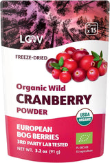 LOOV Poudre de myrtille biologique à base de myrtilles entières sauvages lyophilisées récoltées dans les forêts du nord de l'Europe 113 g sans sucre ajouté Naty Shop Produits déshydratés 91 g de poudre de canneberge