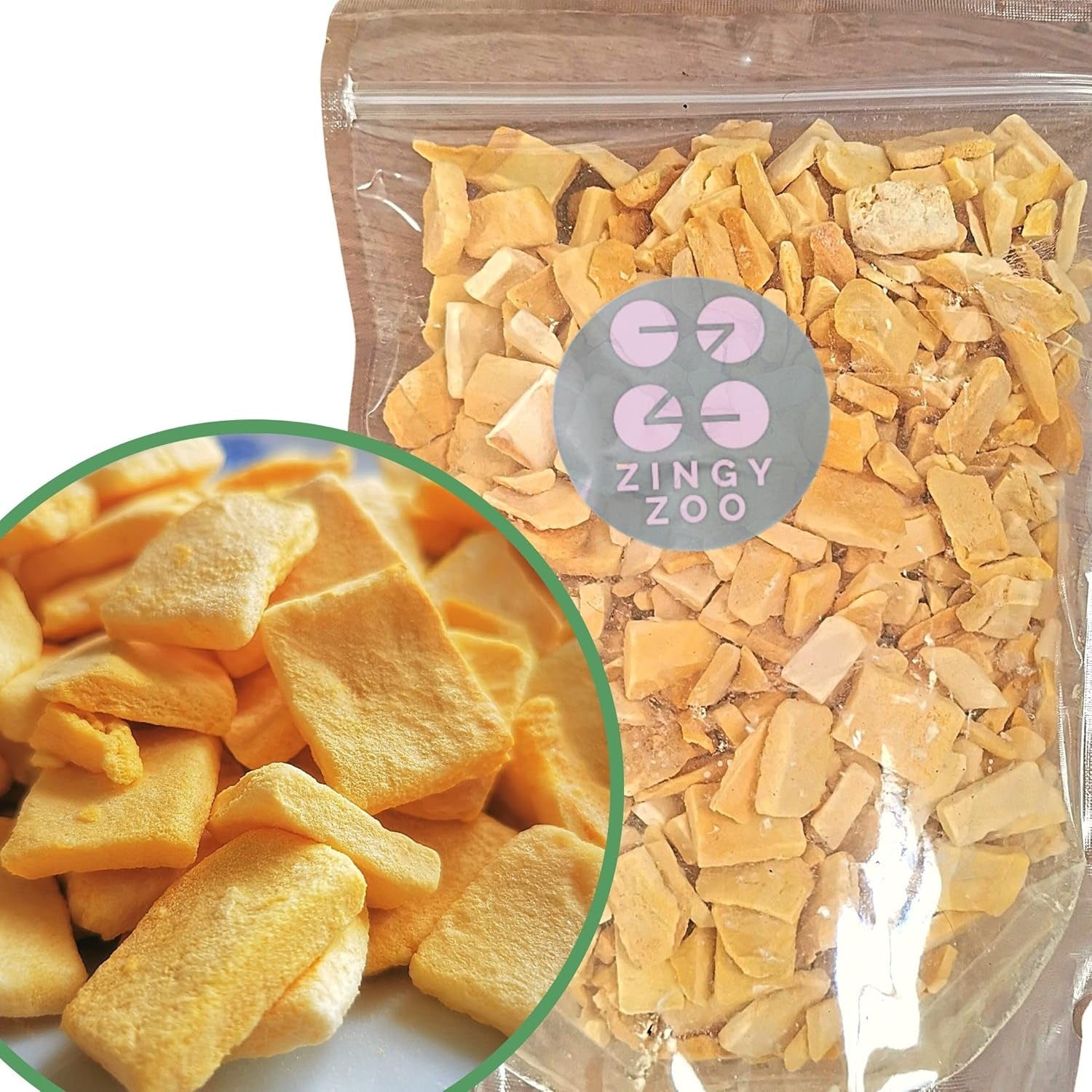 Mangue lyophilisée | Sans sucre ajouté Mangue lyophilisée | Mangue lyophilisée Mangue Mangue séchée | Mangue séchée Fruits secs sans additifs | ZingyZoo Mangue Séchée (100g) Naty Shop Produits Déshydratés Morceaux 500G