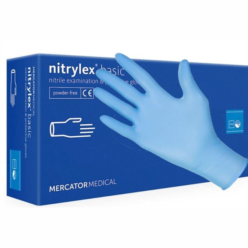Gants en nitrile bleus non poudrés Nitrylex 100pcs, taille XL Nati Shop