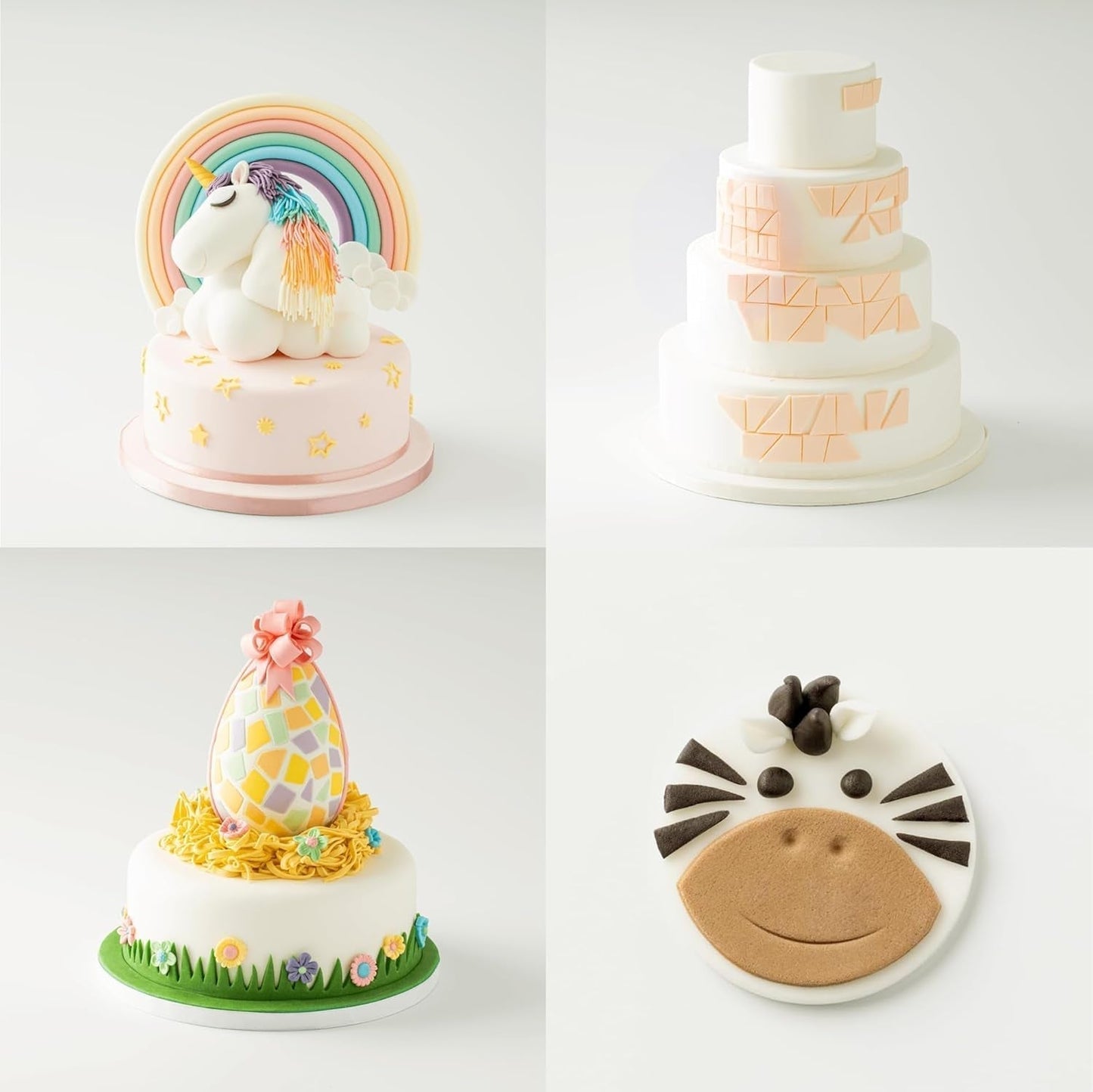Massa Ticino Set 1x Fondant Blanc 250g et 1x Fondant Noir 250g - Pâte à sucre premium pour gâteaux, fondants en rouleaux - Parfait pour les gâteaux, le modelage et les décorations - Fondant pour boulangers professionnels et amateurs Pâte à sucre Naty Shop