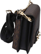 Michael Kors Women Sm Phn CHN Xbody Bag, Marron/Blk Sacs Femme Naty Shop