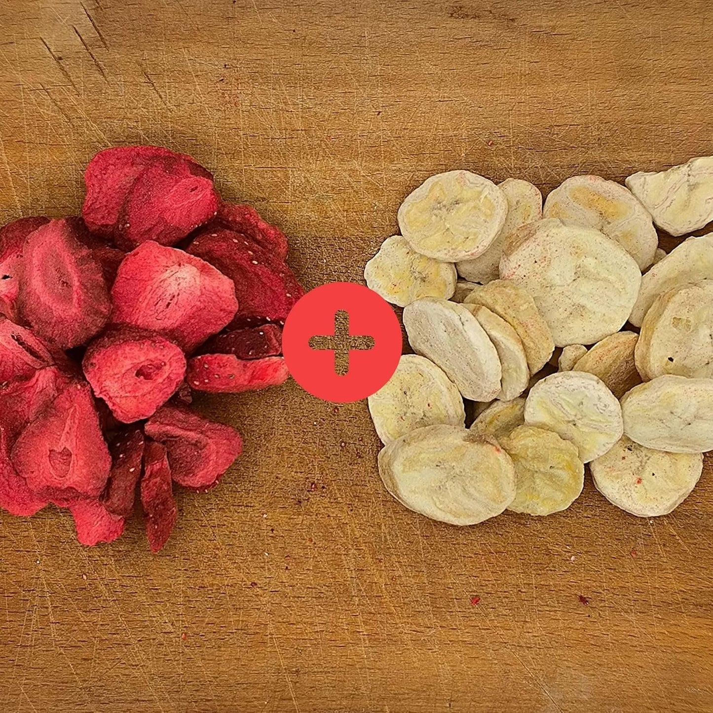 Mélange de fruits lyophilisés ErdBana XL 300g | Bananes lyophilisées + fraises lyophilisées Coffret dégustation fruits lyophilisés | Mélange de fruits lyophilisés fraise et banane | ZingyZoo Produits déshydratés Naty Shop
