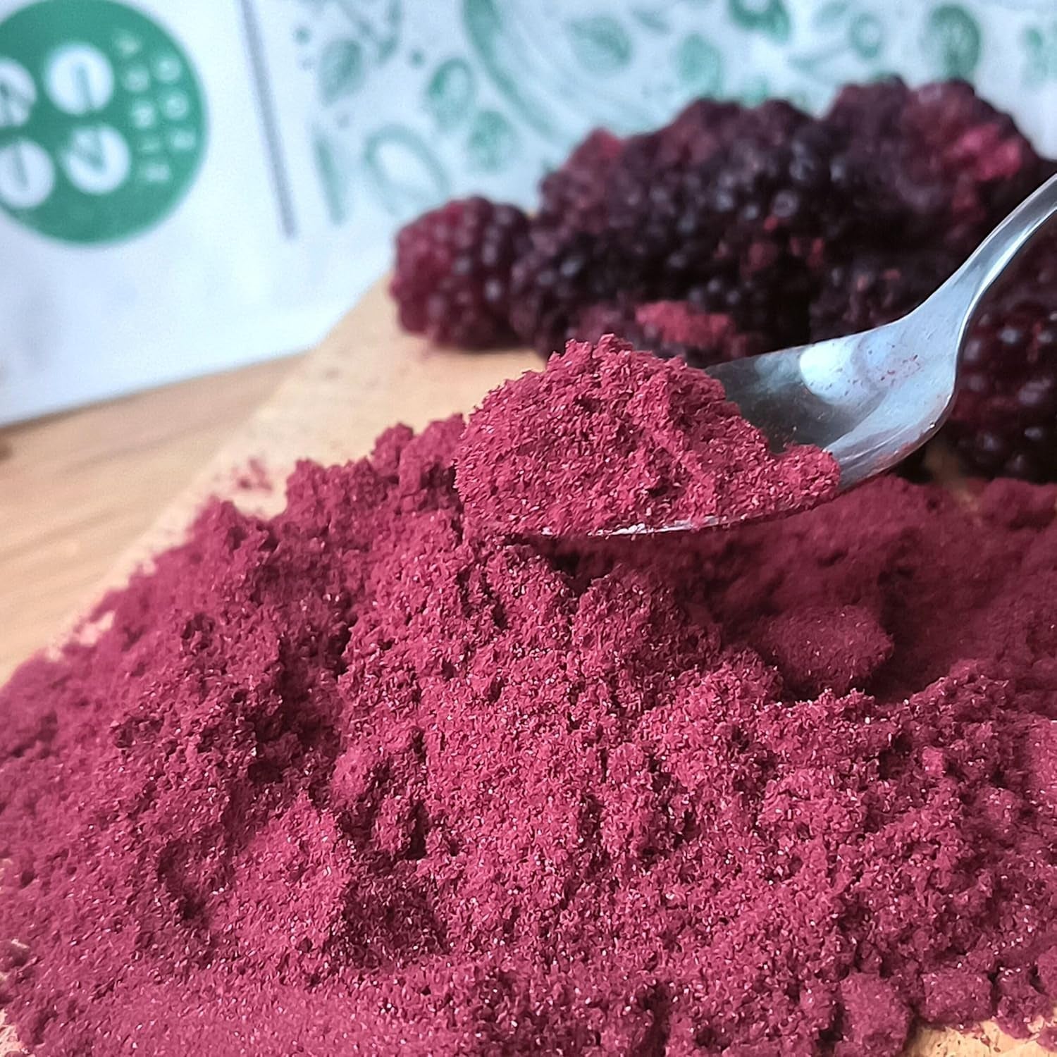 Mûres lyophilisées en poudre | 100% poudre de fruits lyophilisés Fruits secs naturels sans additifs | poudre de fruits Fruits lyophilisés poudre de mûres Produits déshydratés Naty Shop