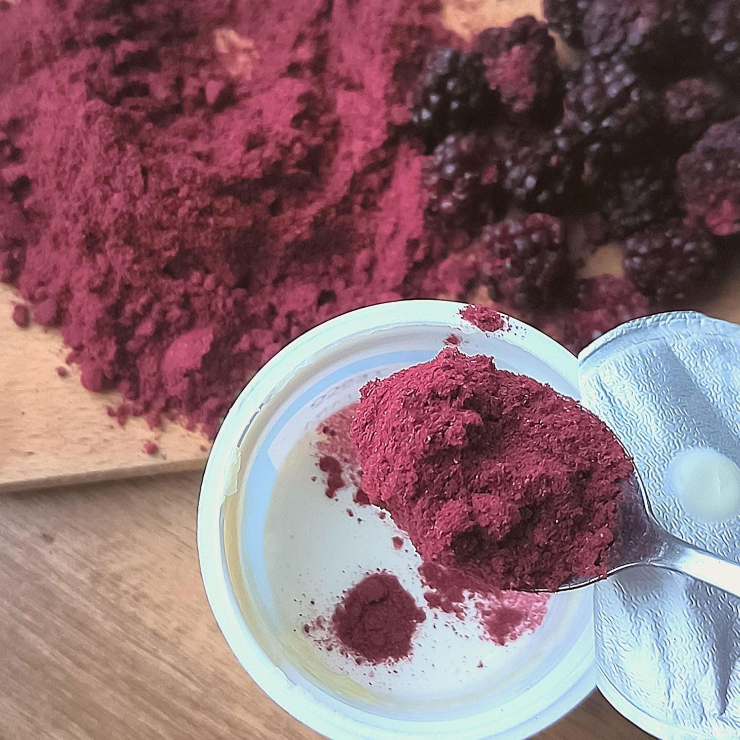 Mûres lyophilisées en poudre | 100% poudre de fruits lyophilisés Fruits secs naturels sans additifs | poudre de fruits Fruits lyophilisés poudre de mûres Produits déshydratés Naty Shop