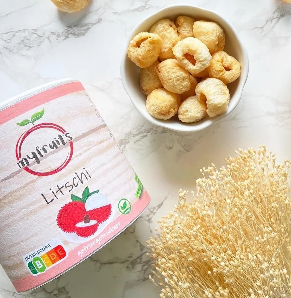 myfruits litchi lyophilisé, 80g, sans additifs, 100% fruits, fruits lyophilisés et fruits secs Produits déshydratés Naty Shop